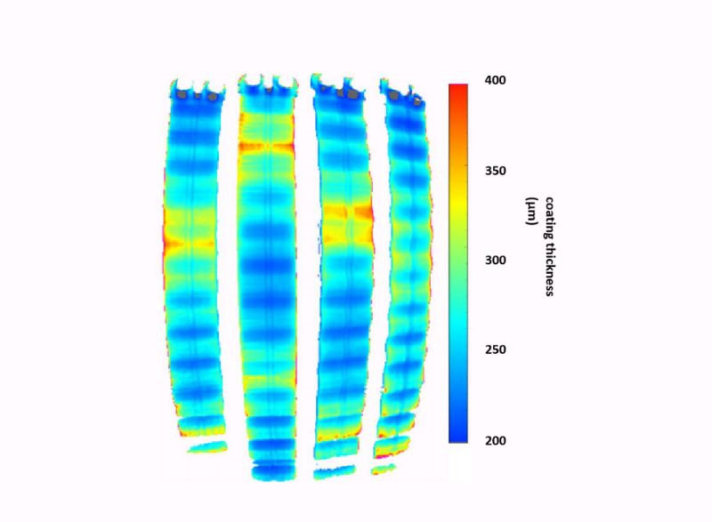 使用塗魔師3D測厚係統測量蛇形管絕緣塗層厚度