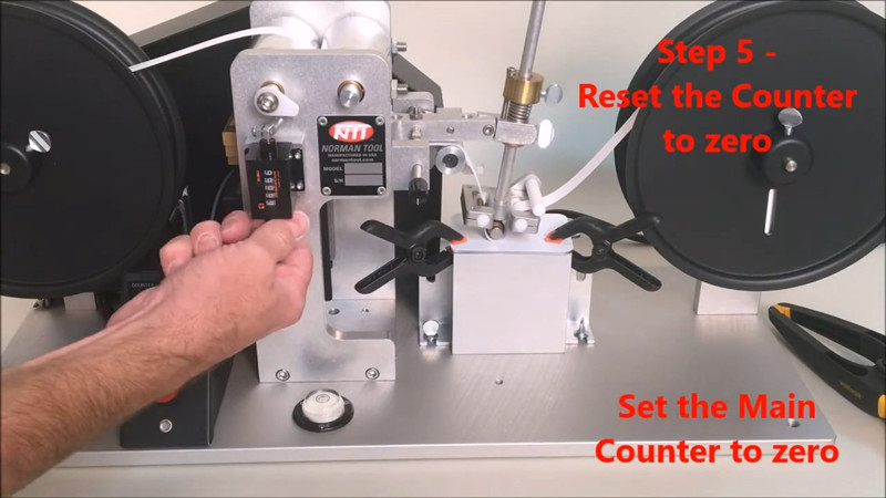 將RCA紙帶磨耗試驗機計數器重置為(wei) 0