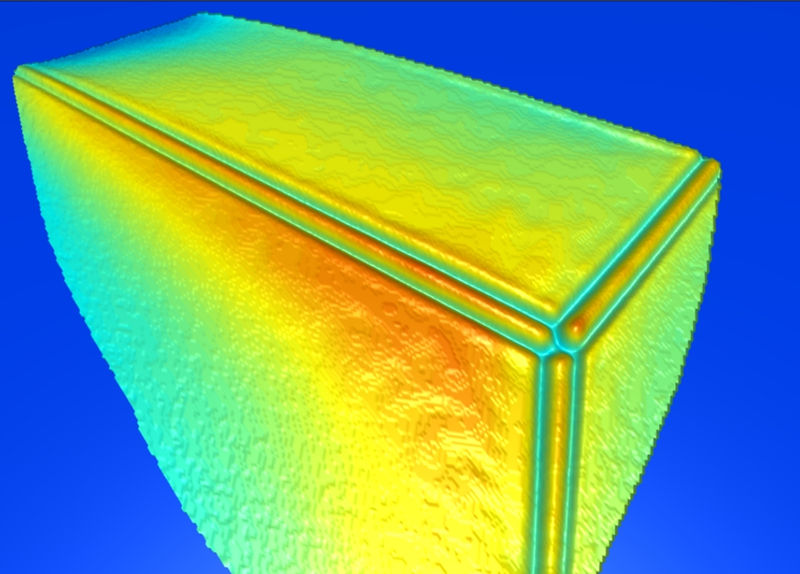 使用塗魔師3D測厚儀(yi) 測量方殼電芯絕緣塗層厚度