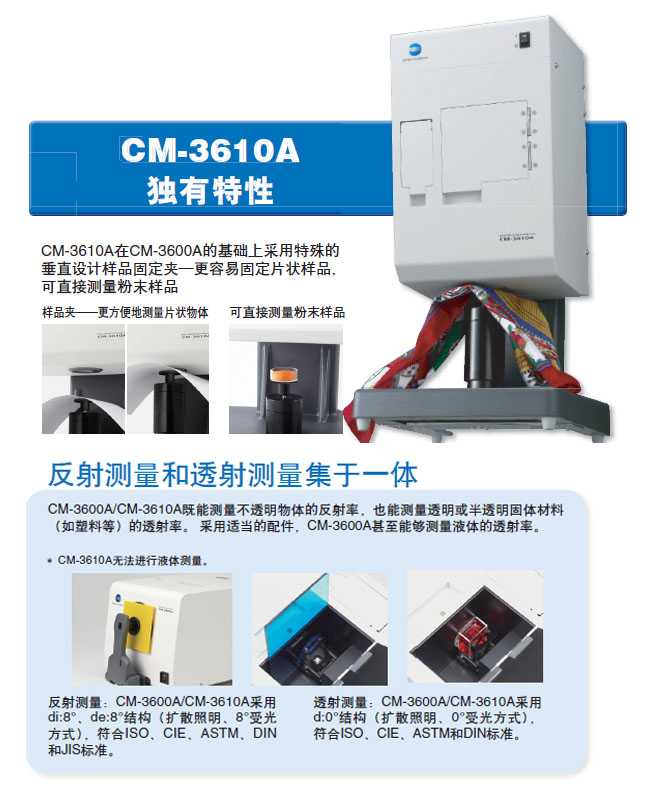 CM-3610A分光測色計主要特點