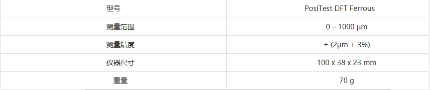 非磁性塗層測厚儀(yi) 技術參數
