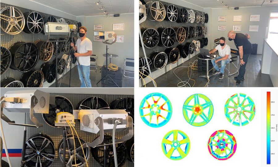 塗魔師3D非接觸無損測厚儀(yi) 測量輪轂