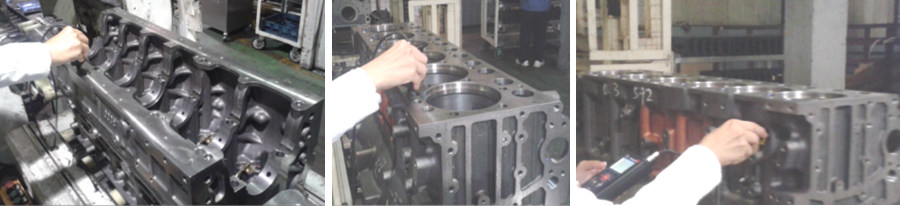 測試氣缸體(ti) 在清洗前，粗洗後，粗選後的清潔度差異