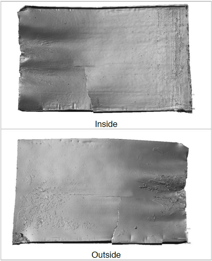 圖13斷裂殼體(ti) 的表麵輪廓
