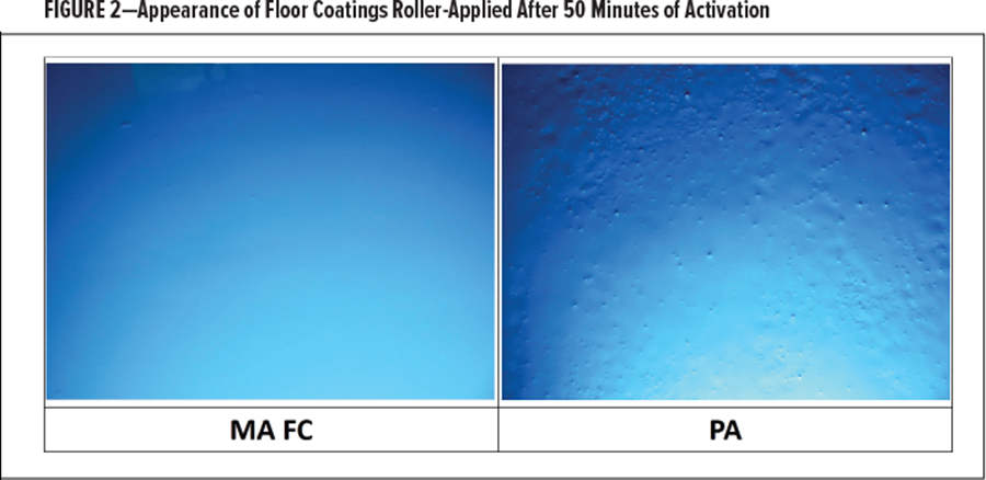圖2-地板塗料輥塗50分鍾後的外觀圖