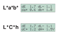 色差儀(yi) 色差顯示